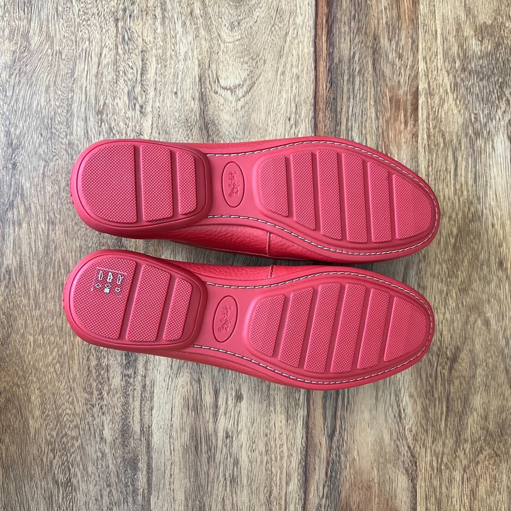 Coach Penny Loafers Watermelon Pebbled Leather Classic Shoe Flats - 7B - Picture 7 of 11